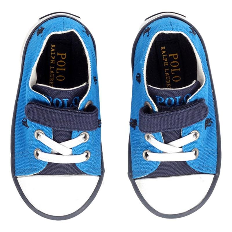 Tenis Polo Ralph Lauren Para Niño Azul Con Multi Ponys Azul