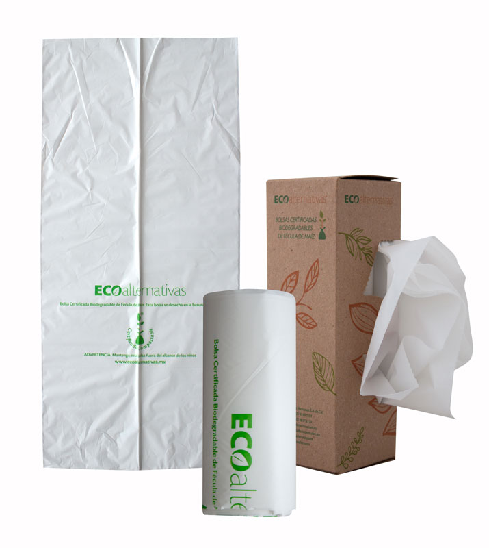 5 Paquetes de 20 bolsas Compostables Chicas para Basura de Ecoalternativas