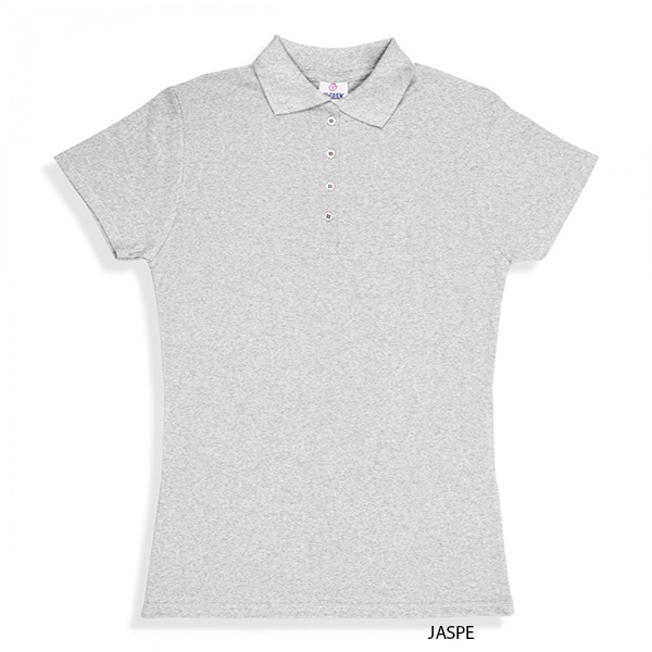 PLAYERA TIPO POLO  PIQUÉ DAMA YAZBEK GRIS JASPE M