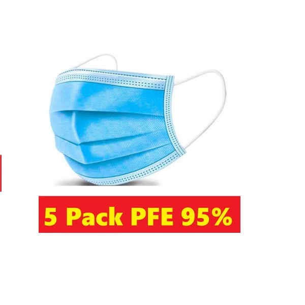 5 Cubrebocas Grado Medico Filtro N95 3 Capas