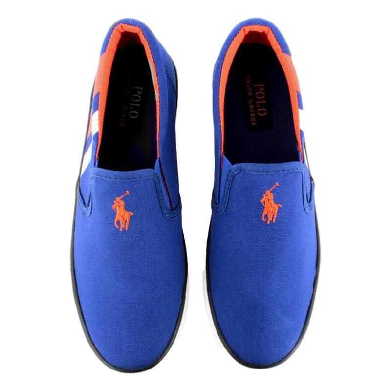 Tenis Polo Ralph Lauren Para Niño De Lona Color Azul Rey