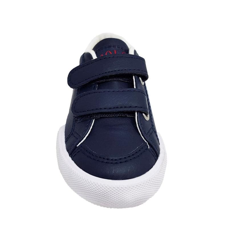 Tenis Polo Ralph Lauren Para Niño Tipo Piel Velcro Azul Marino