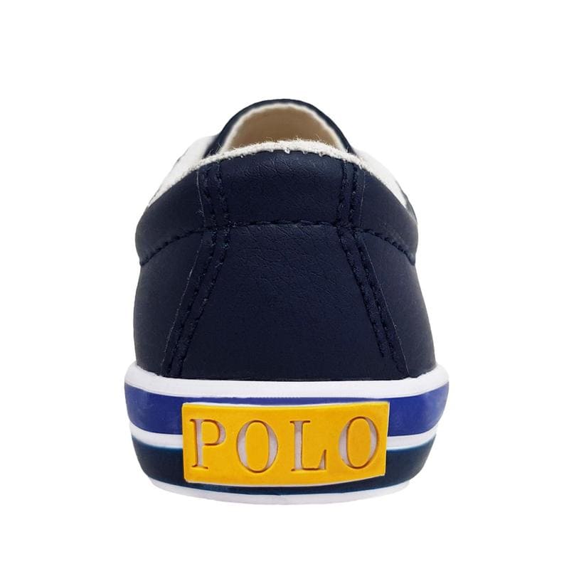 Tenis Polo Ralph Lauren Para Niño Tipo Piel Velcro Azul Marino