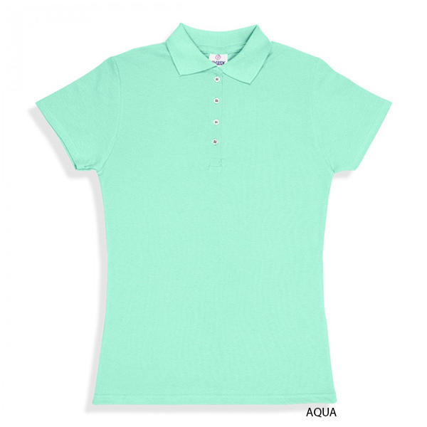 PLAYERA TIPO POLO  PIQUÉ DAMA YAZBEK  AQUA G D0500