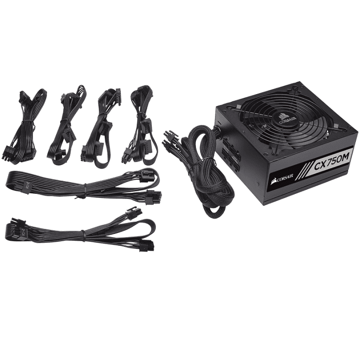 Fuente De Poder Corsair CX Series CX750M 750W Modular 80+ Bronce CP-9020061-NA