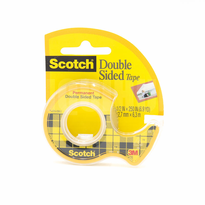 Cinta Adhesiva Transparente Scotch Doble Cara 12mmx6.3m