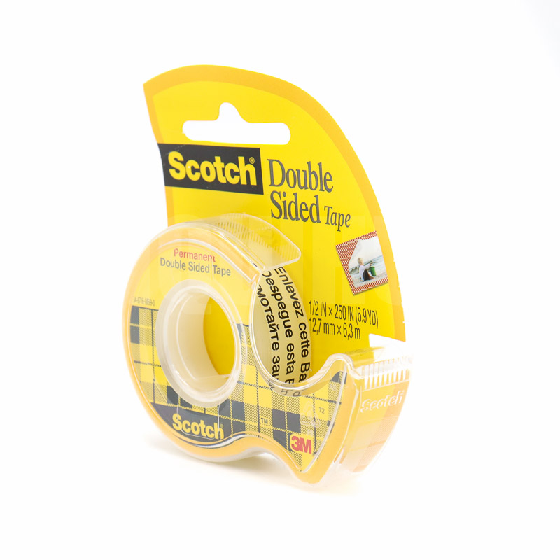 Cinta Adhesiva Transparente Scotch Doble Cara 12mmx6.3m