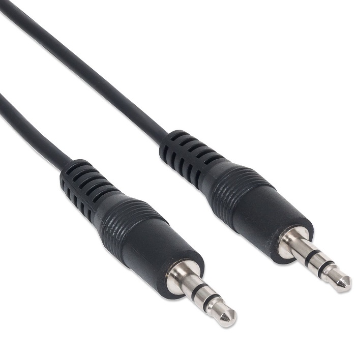 Cable De Audio Estereo Manhattan 3.5mm Macho a Macho 1.8 Metros 334594