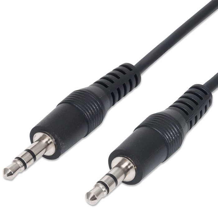 Cable De Audio Estereo Manhattan 3.5mm Macho a Macho 1.8 Metros 334594