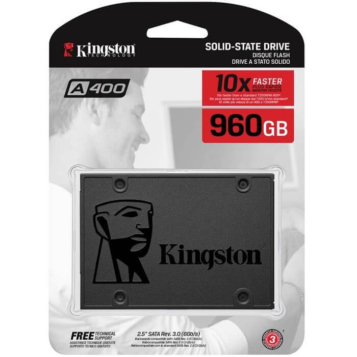 Unidad Estado Solido SSD 960GB Kingston A400 SA400S37/960G.