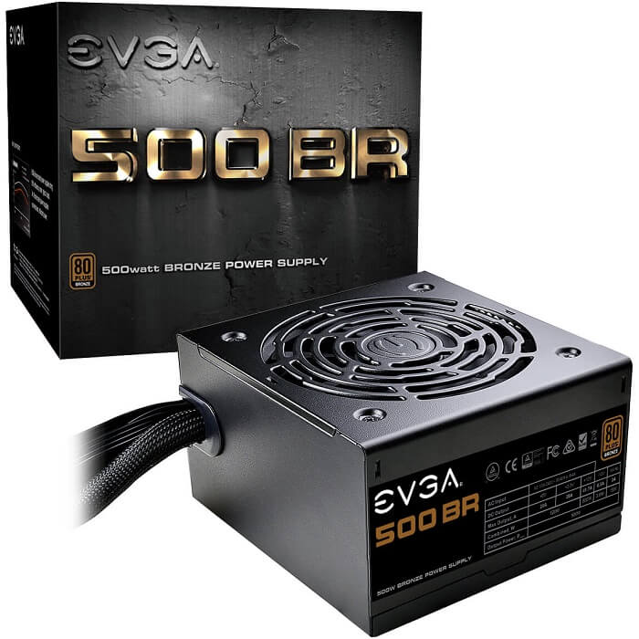 Fuente De Poder EVGA 500 BR 500W 80 PLUS Bronze 100-BR-0500-K1