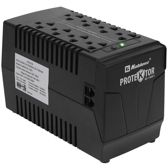 Regulador De Voltaje Koblenz RS-1400-I 1400VA 8 Contactos 00-1582-6