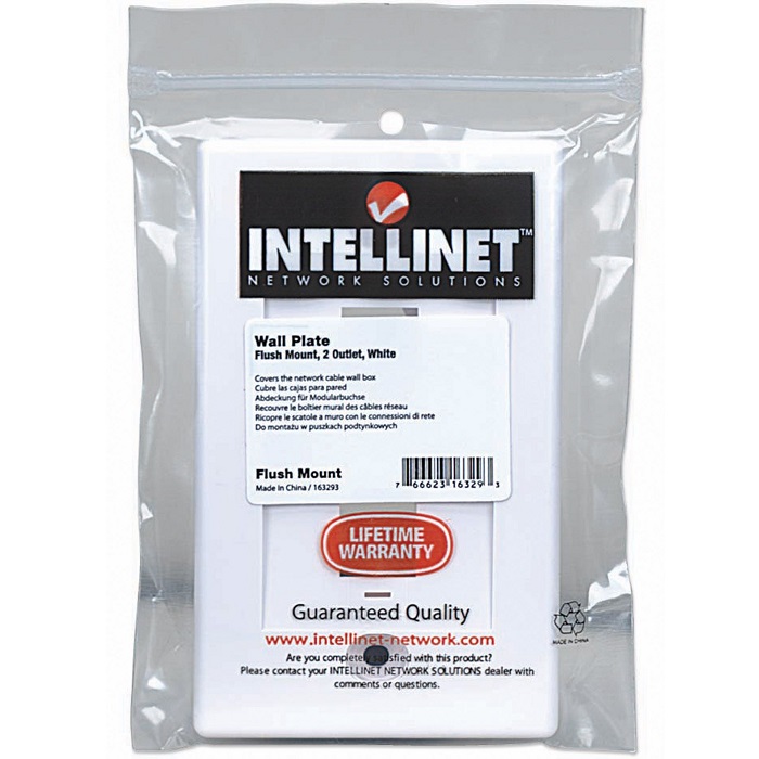 Tapa Para Caja Faceplate Intellinet 2 Salidas 163293