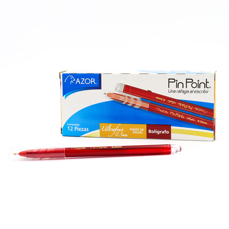 Boligrafos Ultrafino Pinpoint Azor Pluma Mayoreo Caja 12 Pza