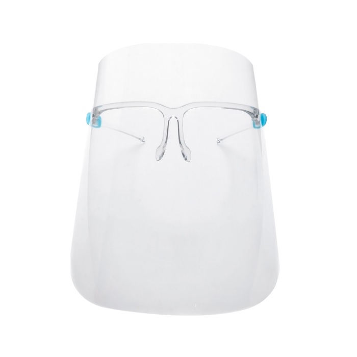 Careta Facial Protectora con Soporte de Lentes (Armazón) -Mica Transparente