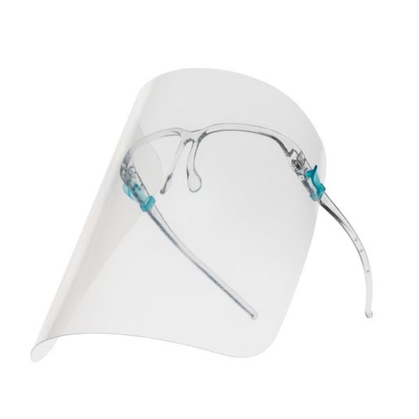 Pack 10 Caretas Protectoras Faciales con Soporte de Lentes (Armazón) -Mica Transparente