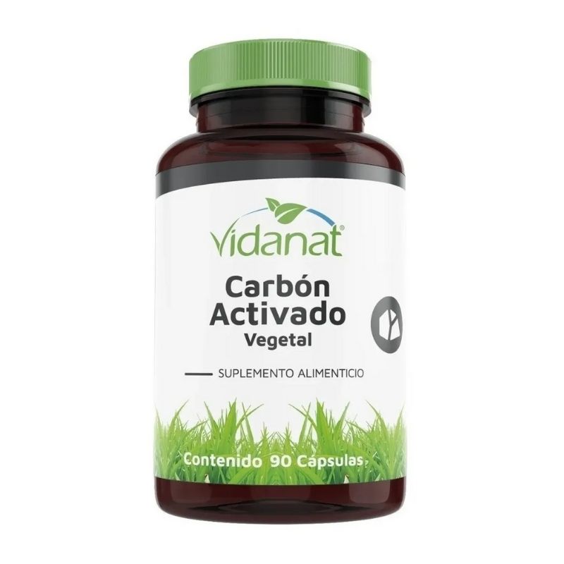 Carbón Activado Vegetal 300mg 90 cápsulas Vidanat