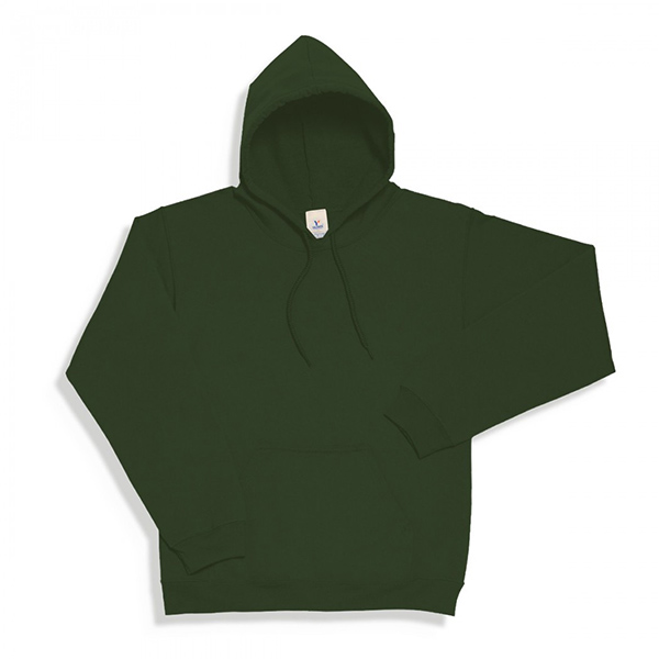 SUDADERA CON CAPUCHA Y CANGURERA UNISEX PARA ADULTO VERDE BOSQUE 1G C0701