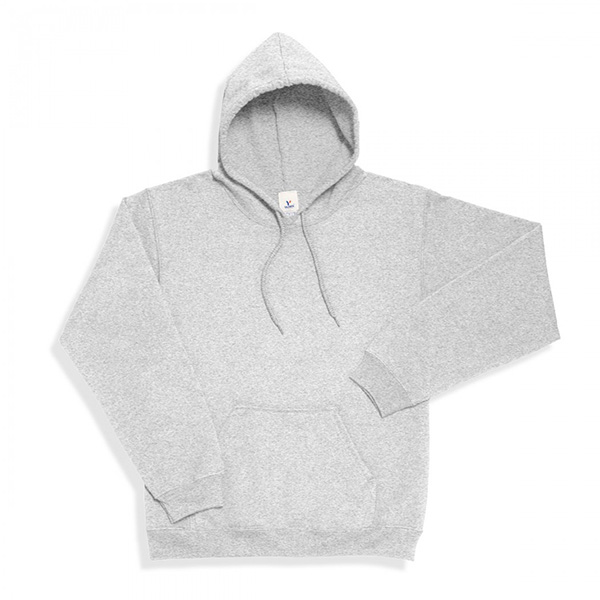 SUDADERA CON CAPUCHA Y CANGURERA UNISEX PARA ADULTO GRIS JASPE 2G C0701