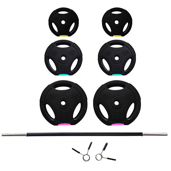 Tayga set de barra con discos peso ajustable hasta 17.5 kg