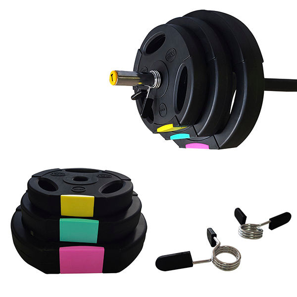 Tayga set de barra con discos peso ajustable hasta 17.5 kg