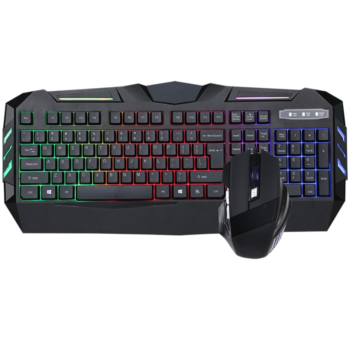 Kit Teclado Y Mouse YeYian PHOENIX Serie 1000 Retroiluminado LED USB Gaming YC1000