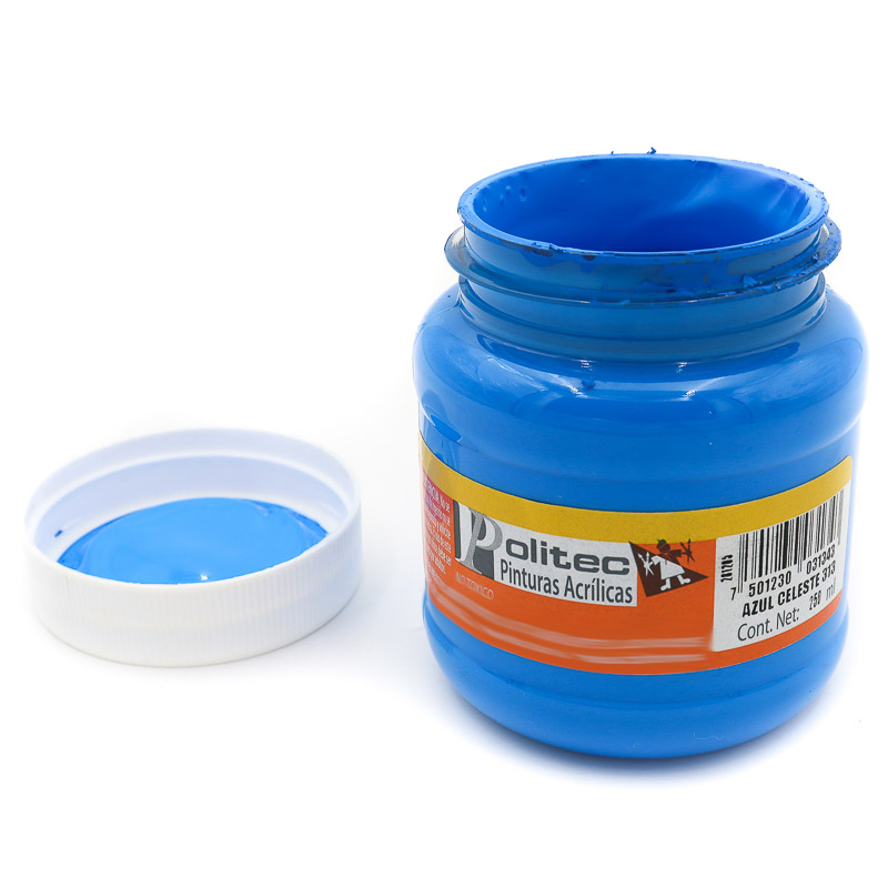 Pintura Acrilica Politec 250ml Bote Acrilica Artistica
