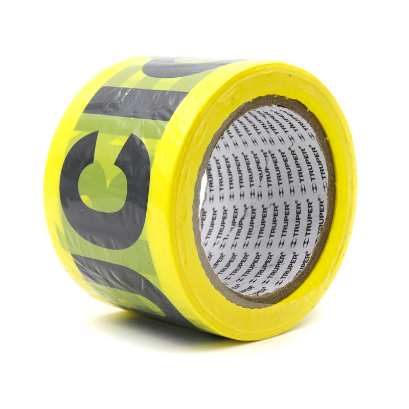 Cinta Precaucion Barricada 7.5cmx100m Truper 12578