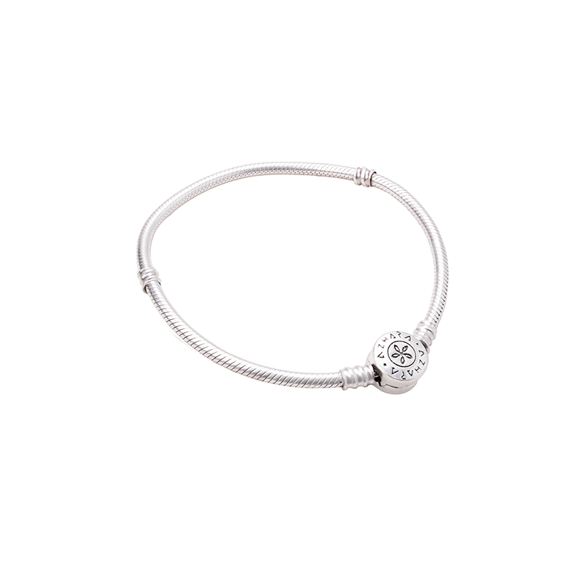 Pulsera de plata broche redondo Azhara