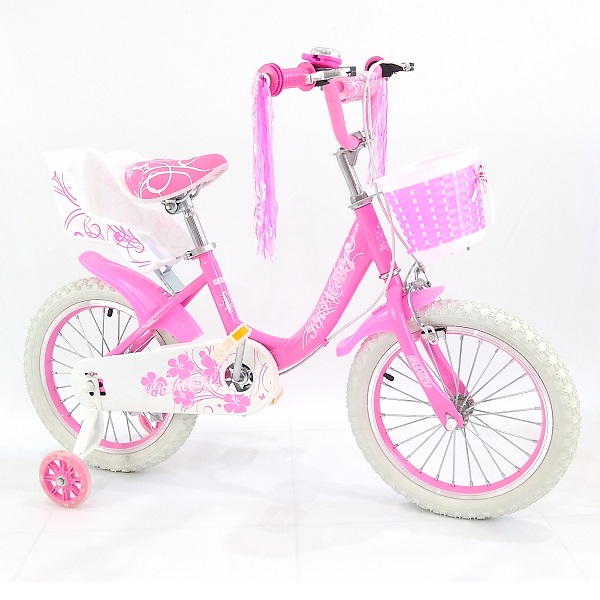 bicicleta para niña rodada 16 con canasta, porta-muñeca