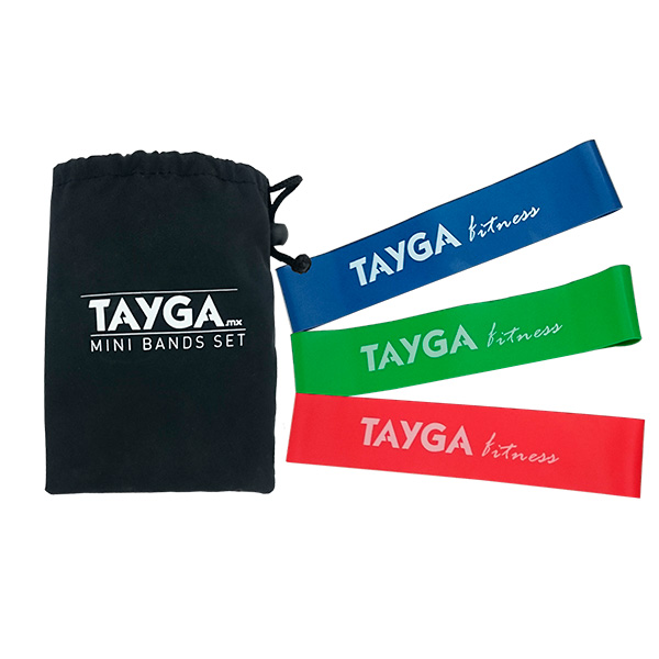 Tayga set de 3 mini bands de 5x25cm de 0.5, 0.9 y 1.2 mm