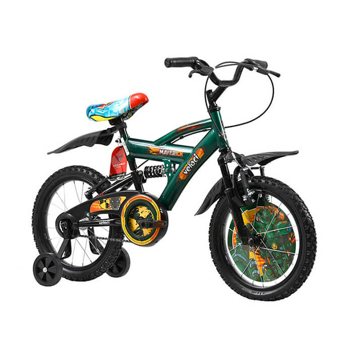 Bicicleta Veloci para niño, Maverick R16, Verde-Naranja