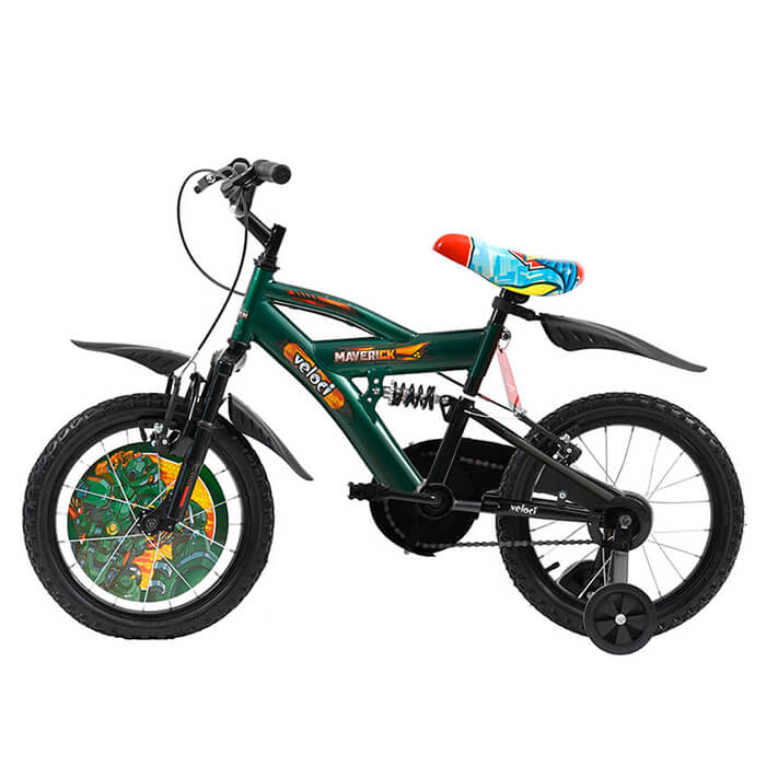 Bicicleta Veloci para niño, Maverick R16, Verde-Naranja