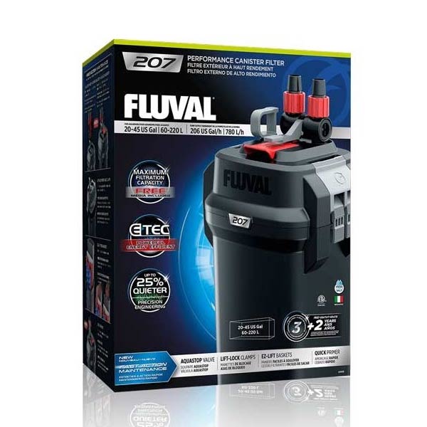 HAGEN FILTRO FLUVAL 207 PARA ACUARIOS DE HASTA 2300 LT , YA INCLUYE SUS CARGAS.