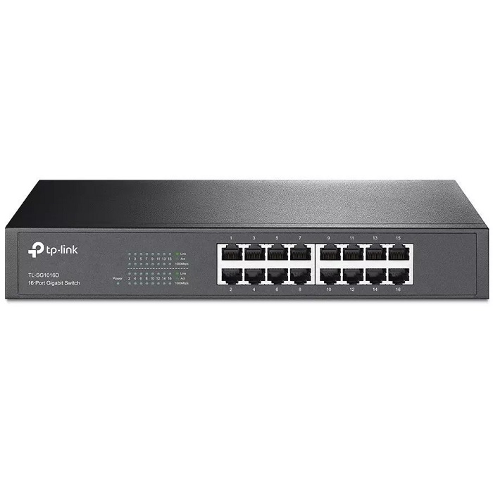 Switch 16 Puertos Tp-Link Gigabit 10/100/1000 Mbps TL-SG1016D