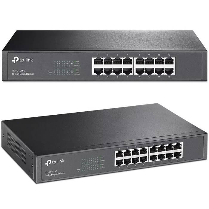 Switch 16 Puertos Tp-Link Gigabit 10/100/1000 Mbps TL-SG1016D