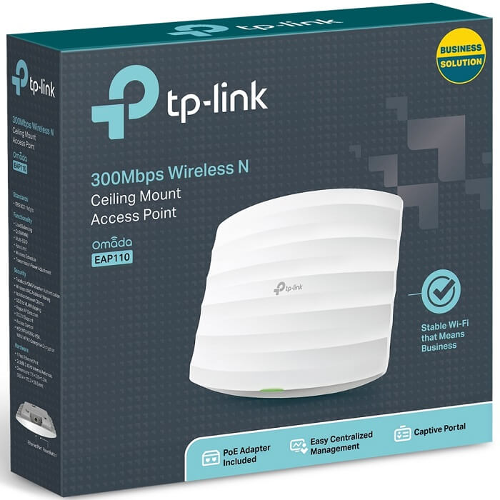 Access Point Tp-Link EAP110 Omada 2.4GHz 300Mbps Montaje En Techo