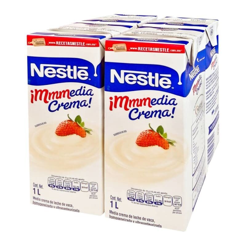 Media Crema Nestlé 4 pzas de 1 l