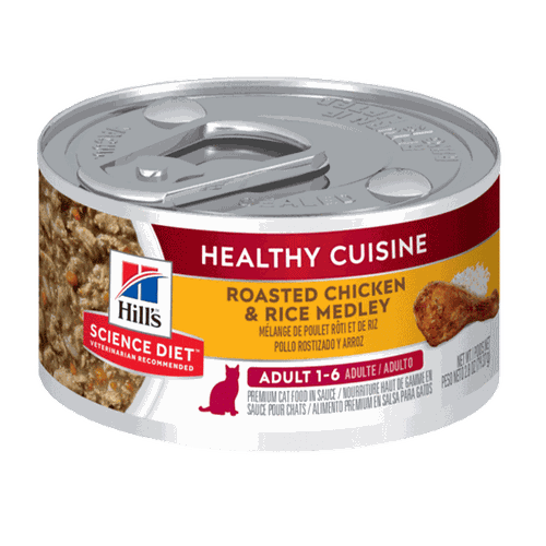Hills Science Diet Alimento Húmedo para Gato Adulto Cocina Saludable Roasted Chicken & Rice Medley 80 gr