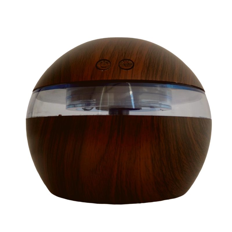 Humidificador Aromatizante, Difusor de Aceites, LBP, Ultrasónico, Esfera con Aro Transparente, 11cm (4.3in) -Beige