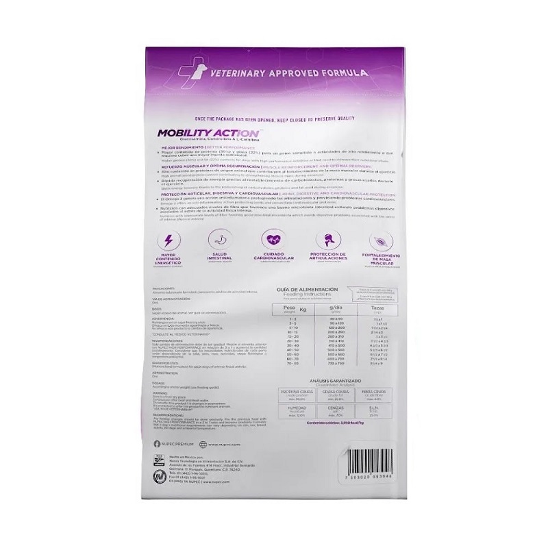 Alimento Nupec Perro Adulto Nutrición High Performance 8kg.