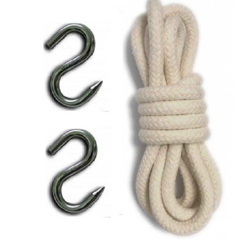 Kit eses cromadas + sogas para hamacas