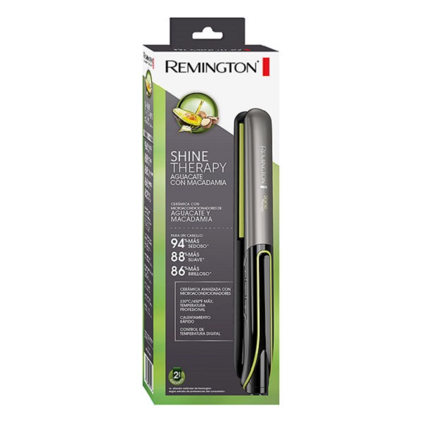 Plancha Alasiadora Remington S12A Aguacate y Macadamia Negro