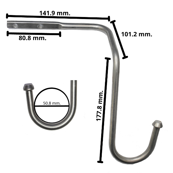 Soporte para bicicleta en forma de gancho en L mediano Steel&Trucks Hh-006 