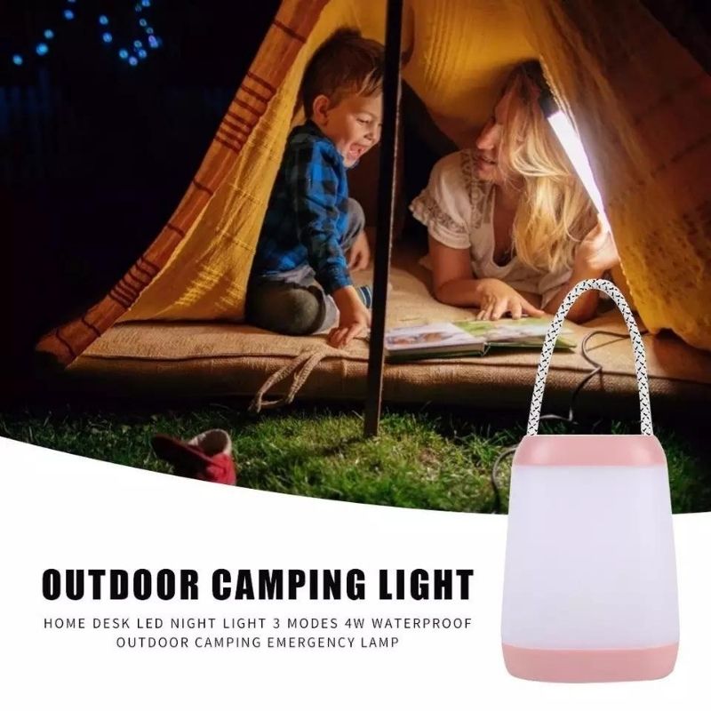 Lámpara LED de Emergencia, LBP Portátil, Regulable, con Baterías, Luz cálida, 12.5cm (5in) -Rosa