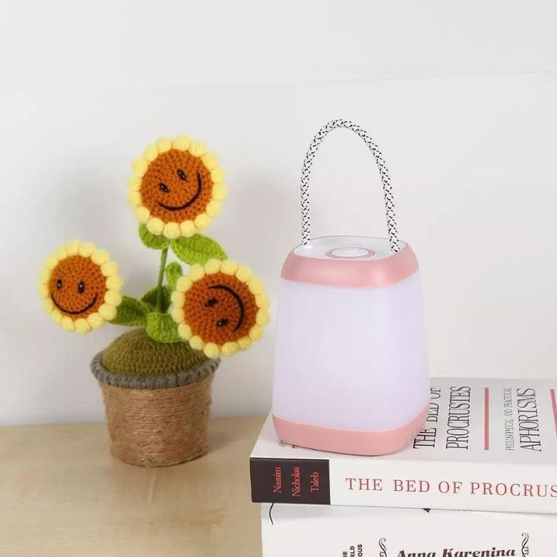 Lámpara LED de Emergencia, LBP Portátil, Regulable, con Baterías, Luz cálida, 12.5cm (5in) -Rosa