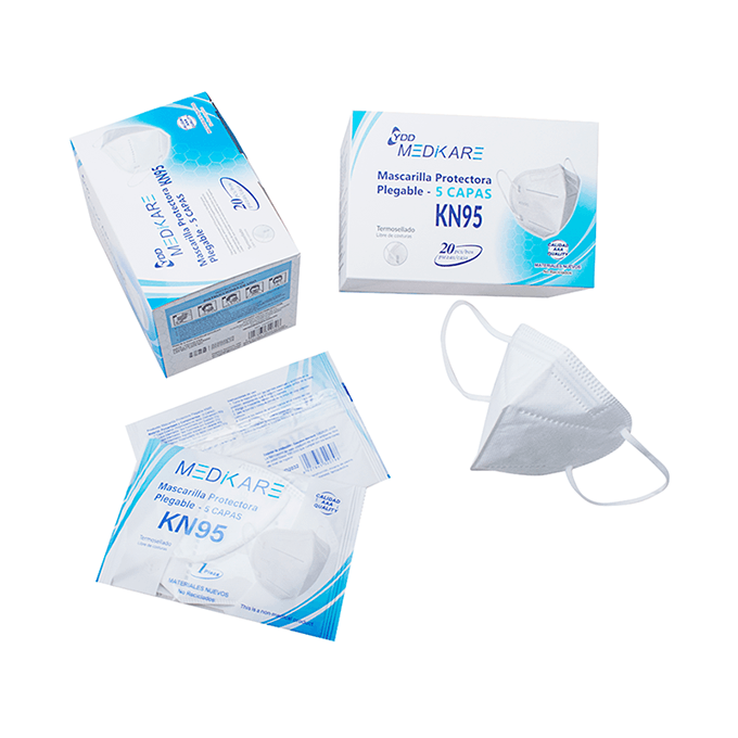 Mascarilla Kn95 - Cubrebocas 5 Capas (20 Piezas) Medikare
