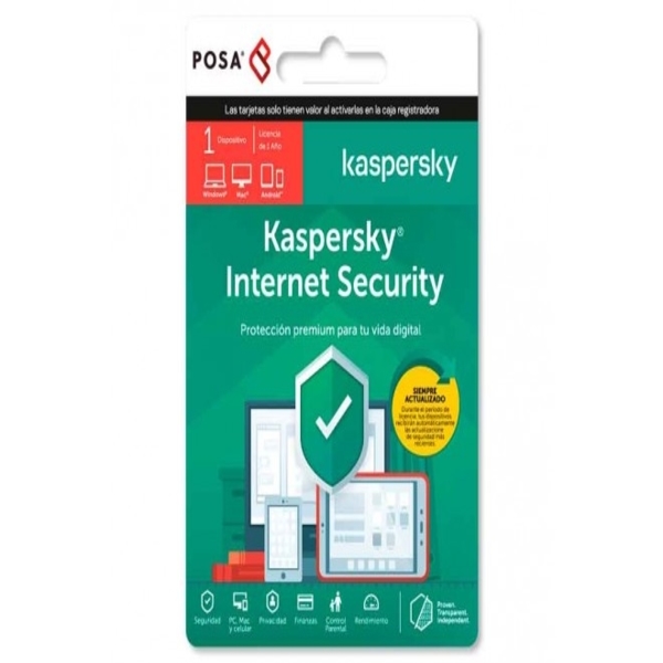 Kasperky Internet Security 1 año un dispositivo