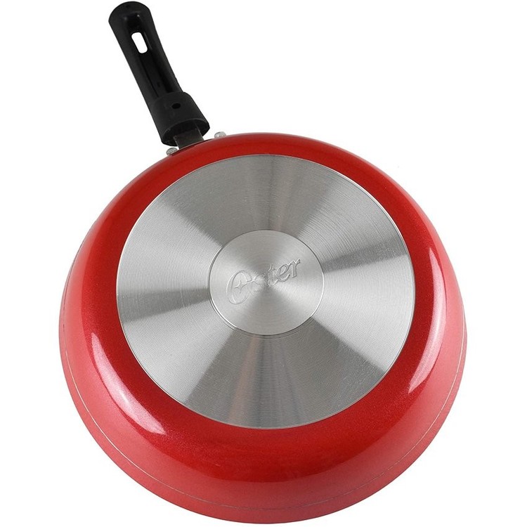 SARTEN ALUMINIO 20 CM MANGO BAQUELITA DIFUSOR DE COLOR ROJO OSTER  85042.01R