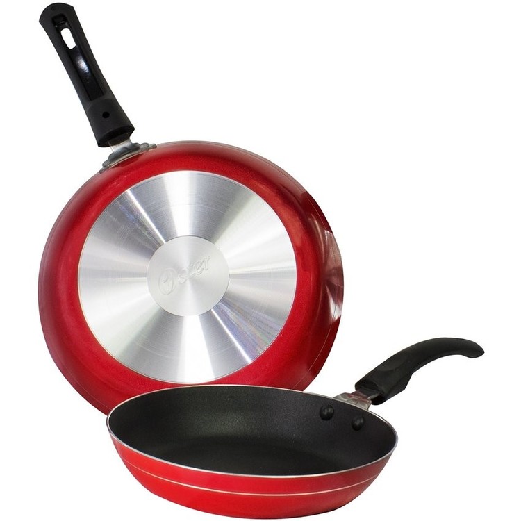 SARTEN ALUMINIO 20 CM MANGO BAQUELITA DIFUSOR DE COLOR ROJO OSTER  85042.01R